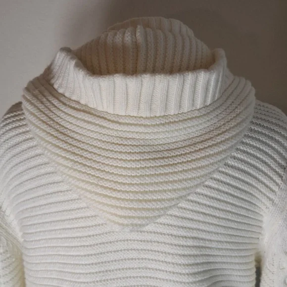 Makobi Men’s Streetwear Sweater Cable Knit Zip Cardigan Cream Hooded Pockets XL - Picture 6 of 15